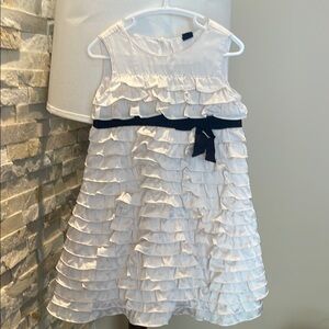 GAP White Ruffled Tiered Party Dress